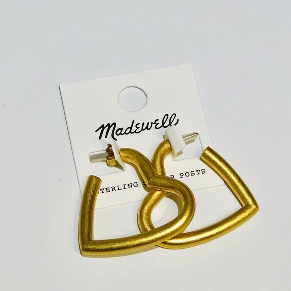 Madewell Jewelry - Madewell Heart Hoop Earrings